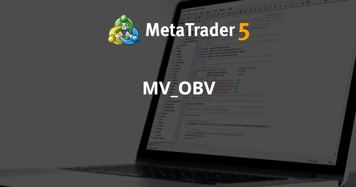Free download of the 'MV_OBV' indicator by 'Scriptor' for MetaTrader 5