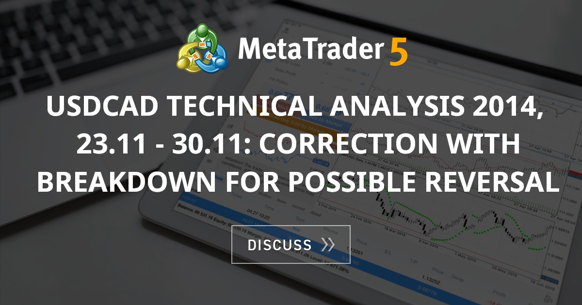 USDCAD Technical Analysis 2014, 23.11 - 30.11: Correction With ...