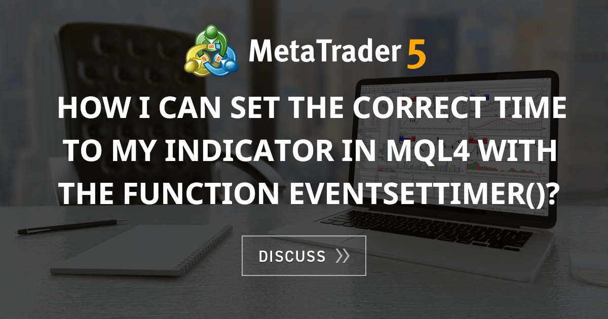 How I can set the correct time to my indicator in MQL4 with the