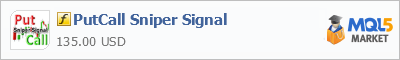 Buy PutCall Sniper Signal customer indicator in the store selling algo trading systems