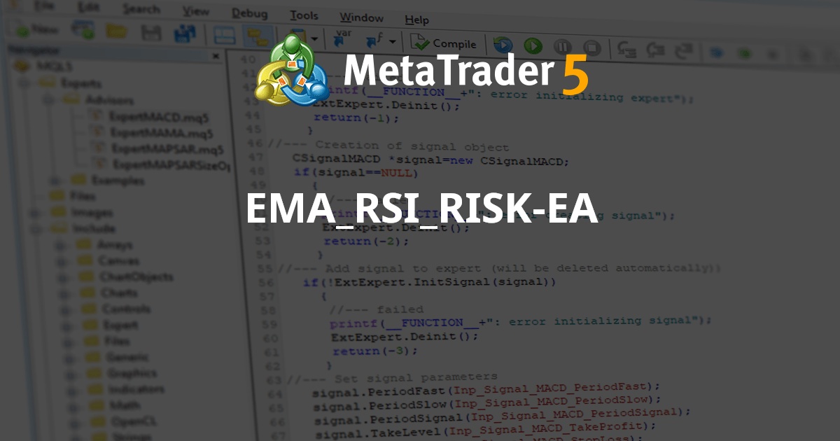Baixar grátis o Expert Advisor 'EMA_RSI_RISK-EA' de 'solyemam' para ...
