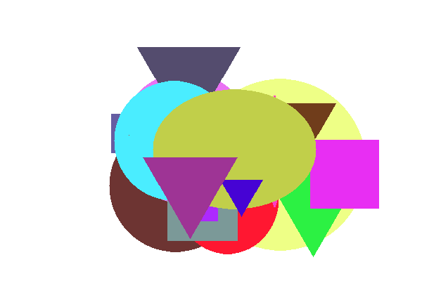 Bitmap of a resource with a set of random shapes