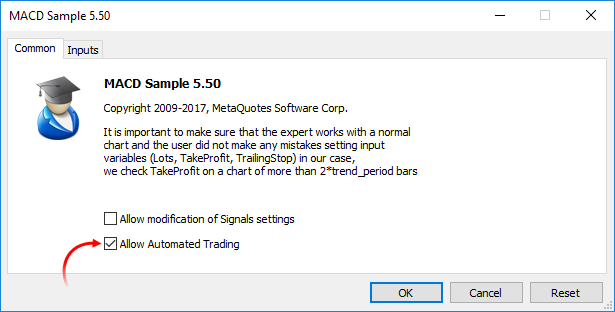 MQL_TRADE_ALLOWED