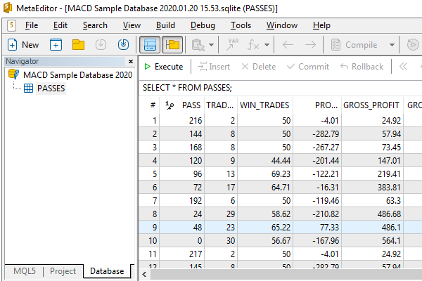在 MetaEditor 中查看 SQLite 数据库